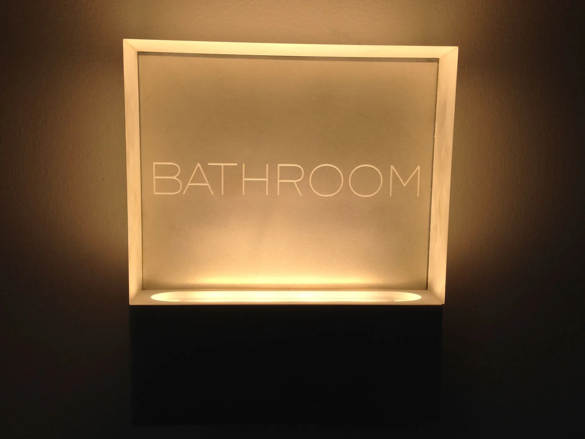 Engraved acrylic sign