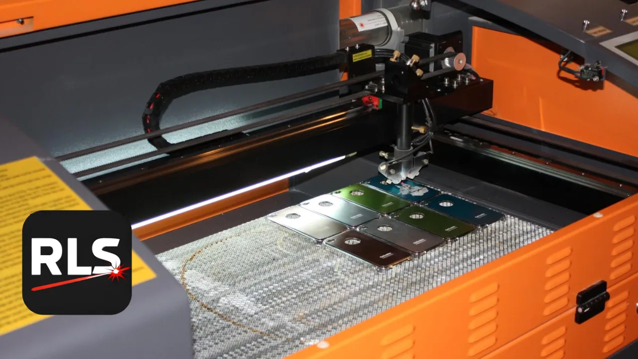 Red Laser Studio laser cutting machine in action